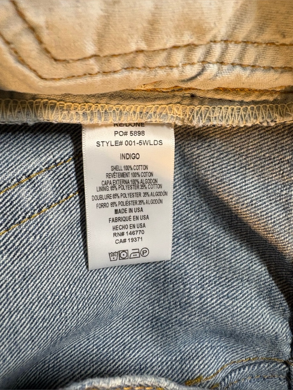 RE/DONE NWT Deconstructed Denim Maxi skirt in Sz 27 - Picture 6 of 8